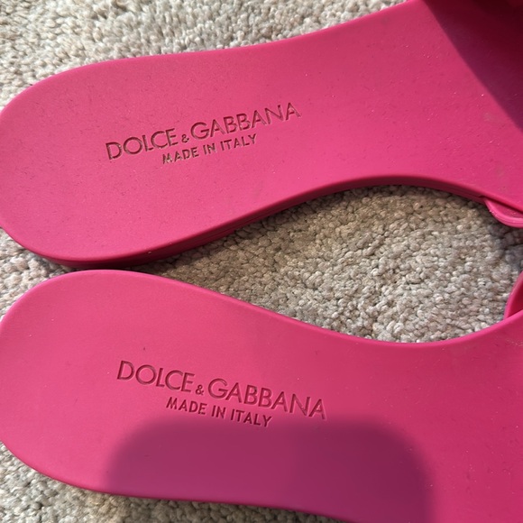 Dolce & Gabbana hot pink Slide Sandals - Picture 2 of 6